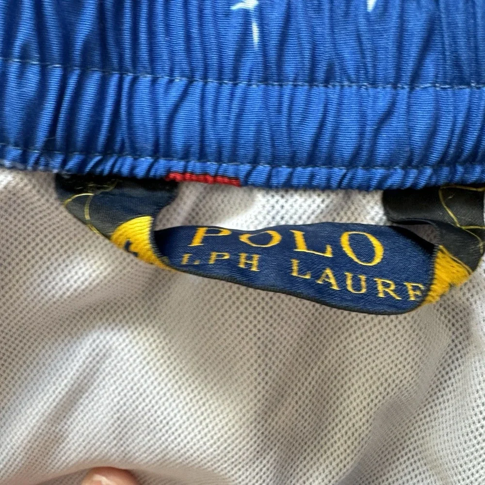 Polo Ralph Lauren AOP Sail Boat Swim Trunks Men's Sz M Nautical Theme Blue‎